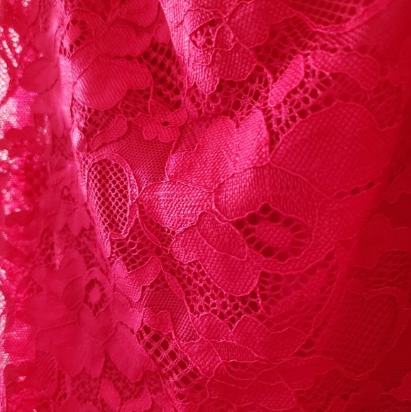 Red Formal Lace Dress - Picture 6 of 8